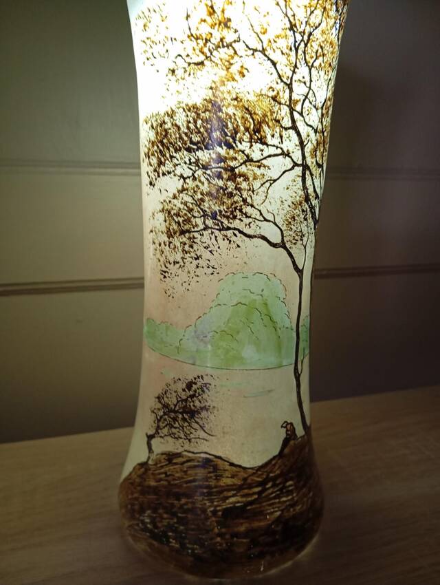 Hexagonal section tapered vase – Art Nouveau period