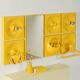 Eight-piece Space Age QUADRO coat rack set by Jürgen Lange for Schönbuch, 1970s