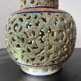 Champlevé ceramic pot