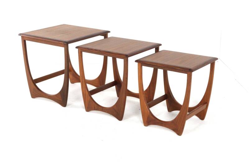 G-Plan Fresco nesting tables 'Dogmersfield' - teak mid century modern