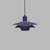 Blue coloured top design lamp by Jeka Metaltryk - Model Viola type 3013-P -