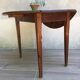 Table ronde à 2 rabats en bois vintage