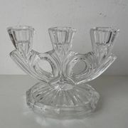 Bougeoir en verre annees 50
