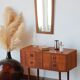 Small Scandinavian teak chest of drawers from the 1960s.
