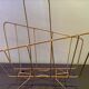 Collector vintage 60s magazine holder in gold painted metal
