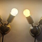 Set of Two Rare Midcentury Wall Lamps Drupol Sputnik, 1970s