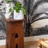 Tabouret ancien en chêne