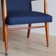 Fauteuil scandinave 60 bleu navy
