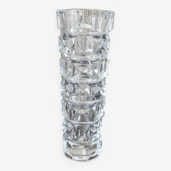 Vase en verre moulé pressé