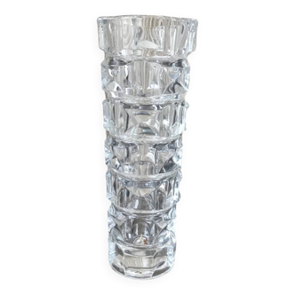 Vase en verre moulé pressé