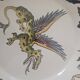 Pair of decorative plates Charolles – hand-painted earthenware – work