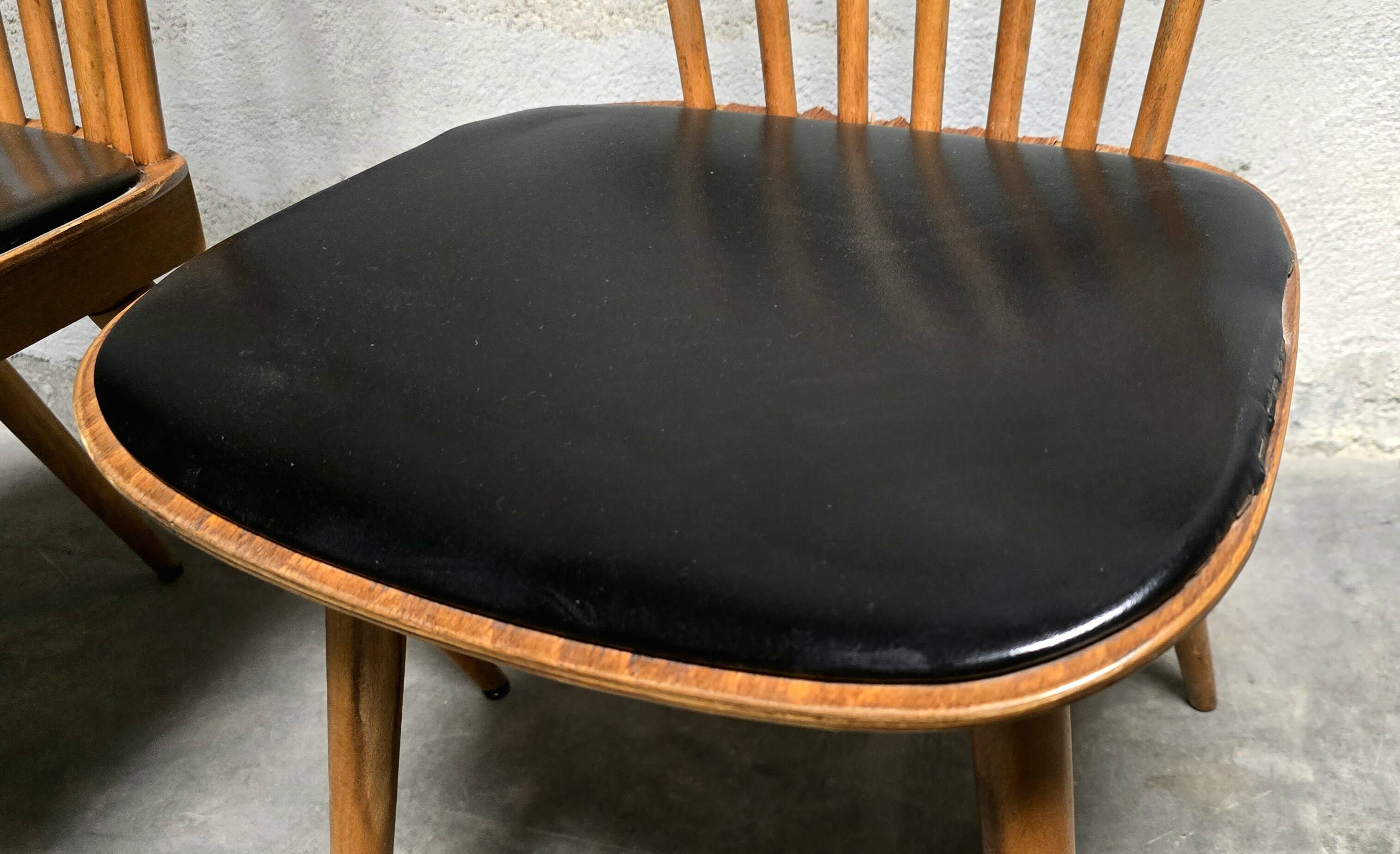 Lot de deux chaises vintage Baumann Sonate 1960