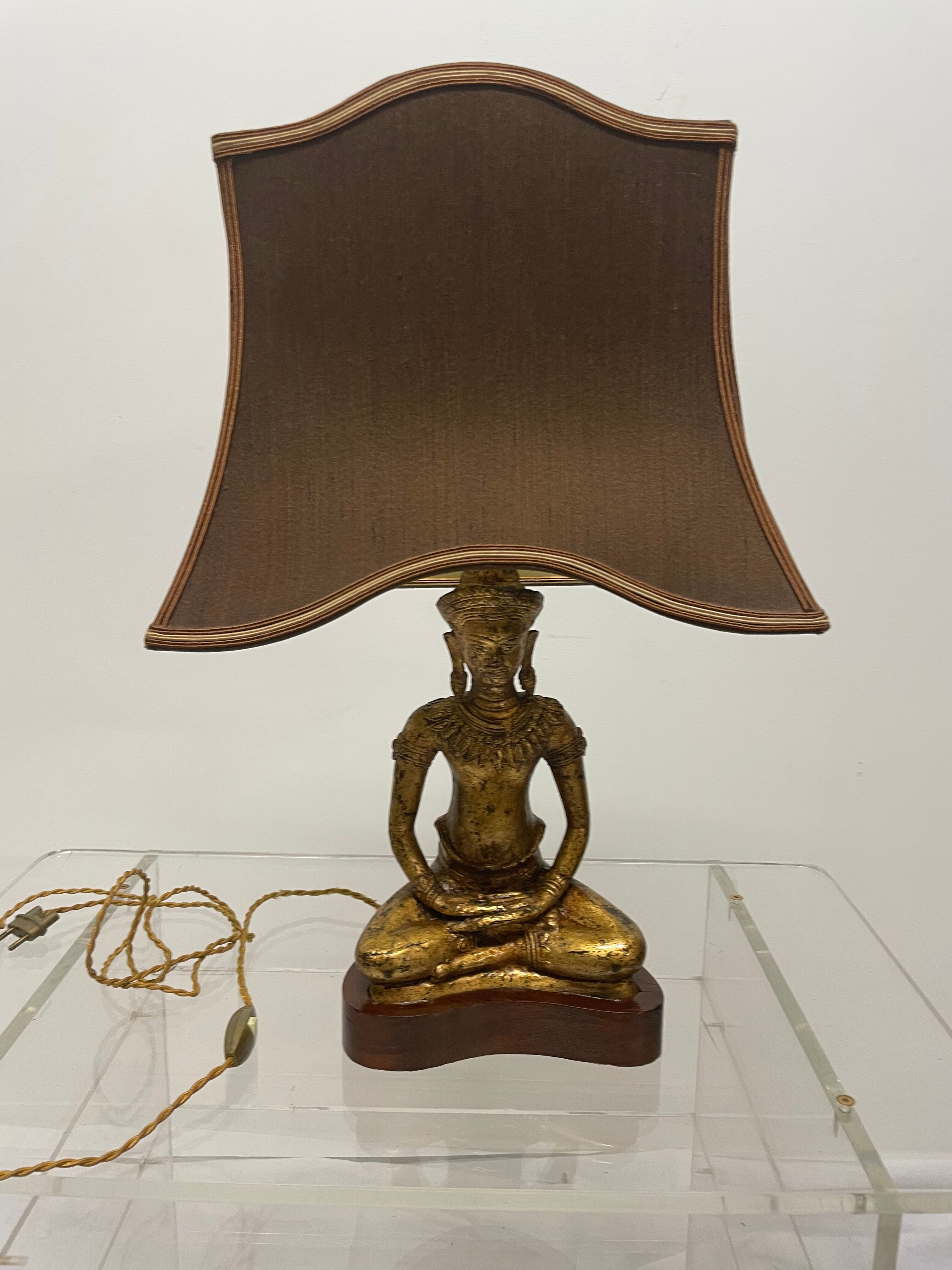 Very nice khmer buddha table lamp