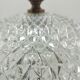 Ceiling lamp glass diamond tip and brass 70's