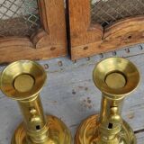 Pair of brass candlesticks