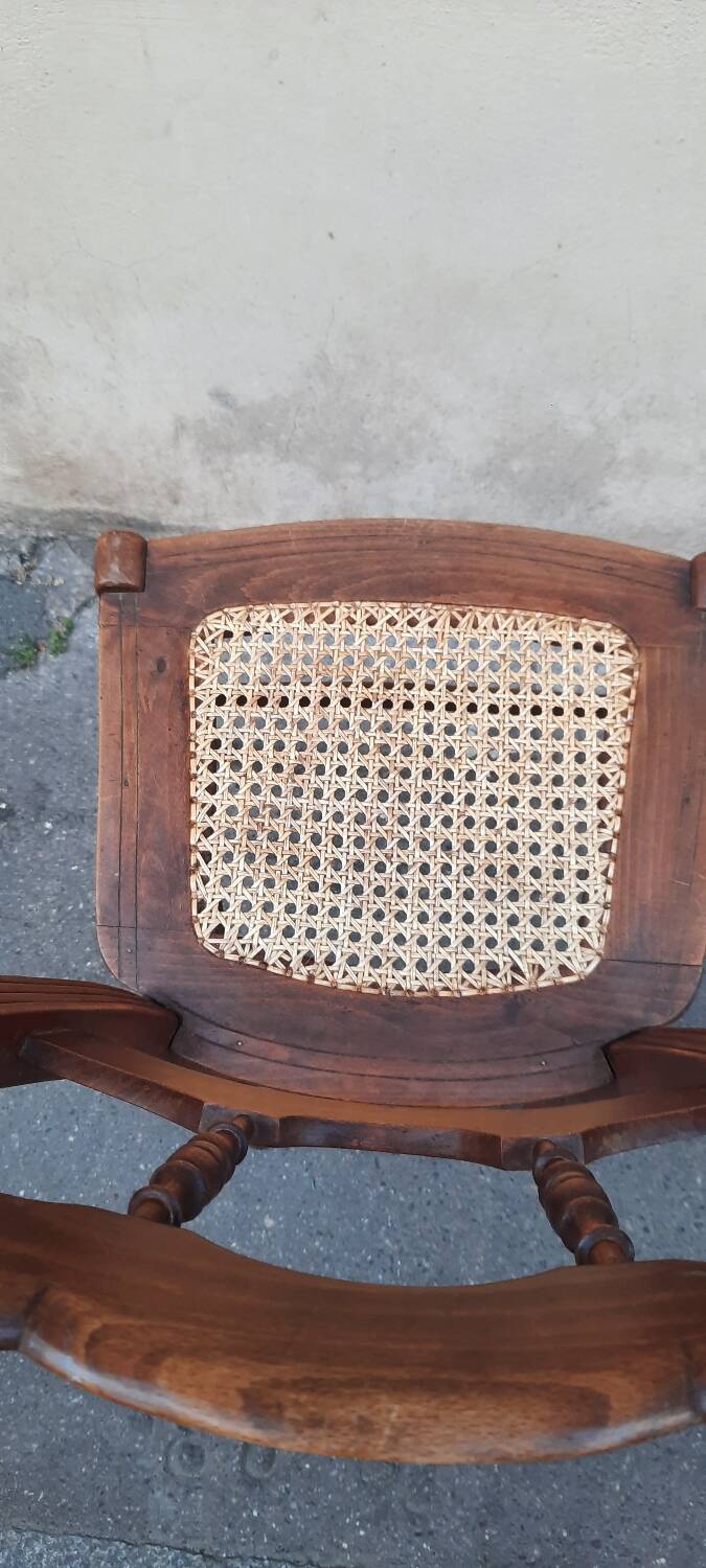 Chaise bois et cannage