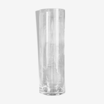 Vase design en verre transparent en cylindrique