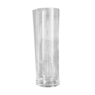 Vase design en verre transparent en cylindrique