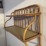 Wicker wall shelf