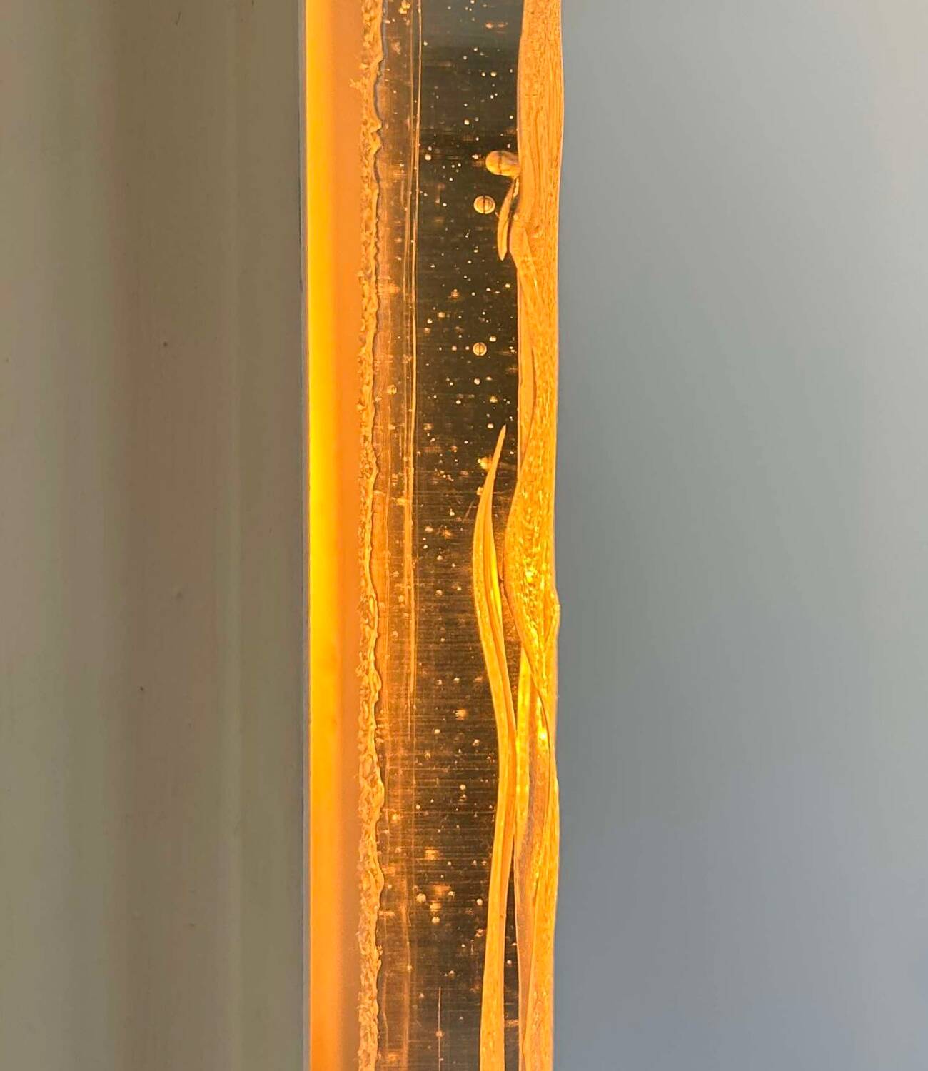 Pair of vintage sconces, molded frosted glass, Murano Italy 1970