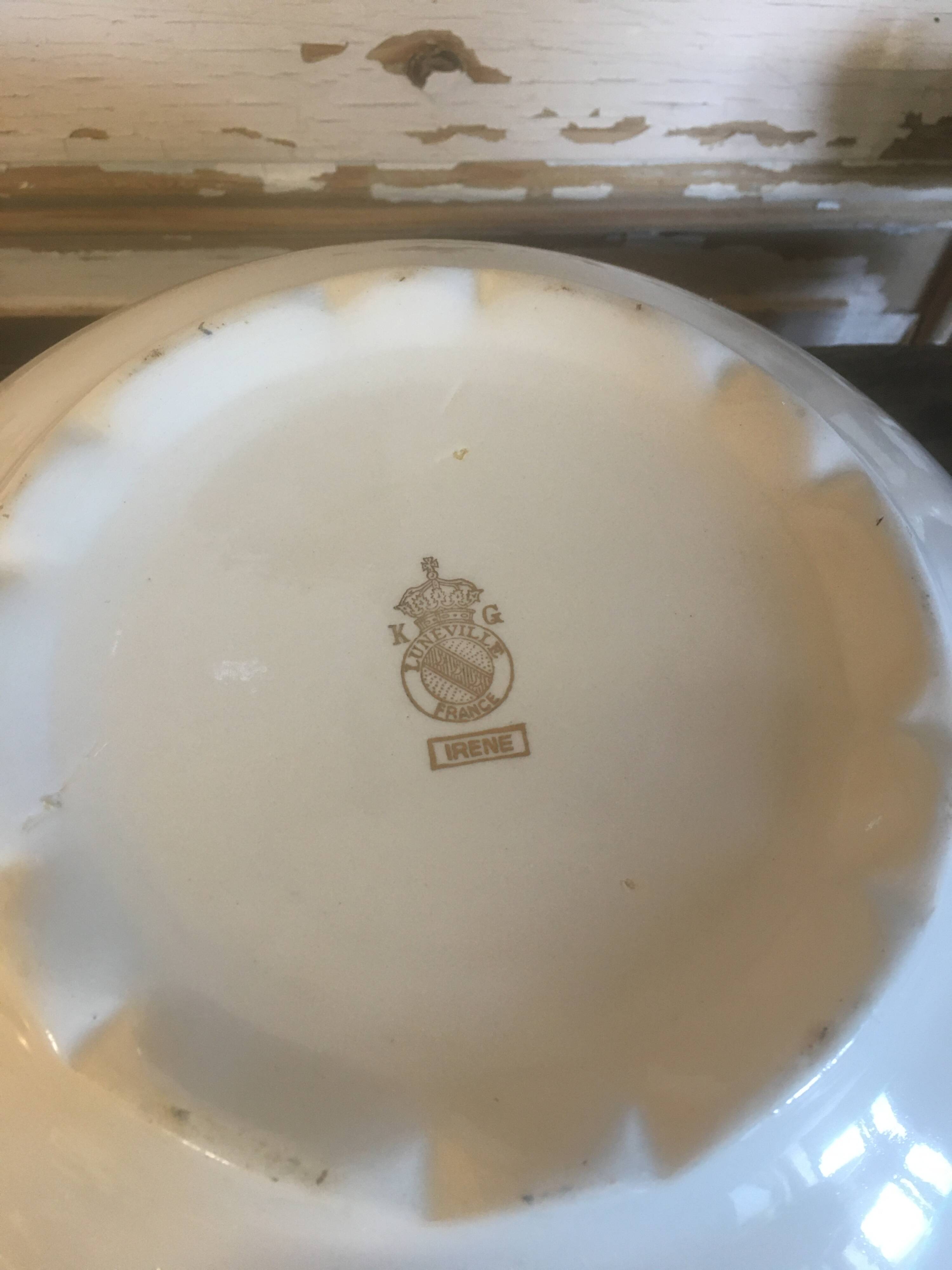 Set of tureen, salad bowl and "Irene" dish in Luneville earthenware