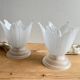 Vintage tulip glass flower lamp