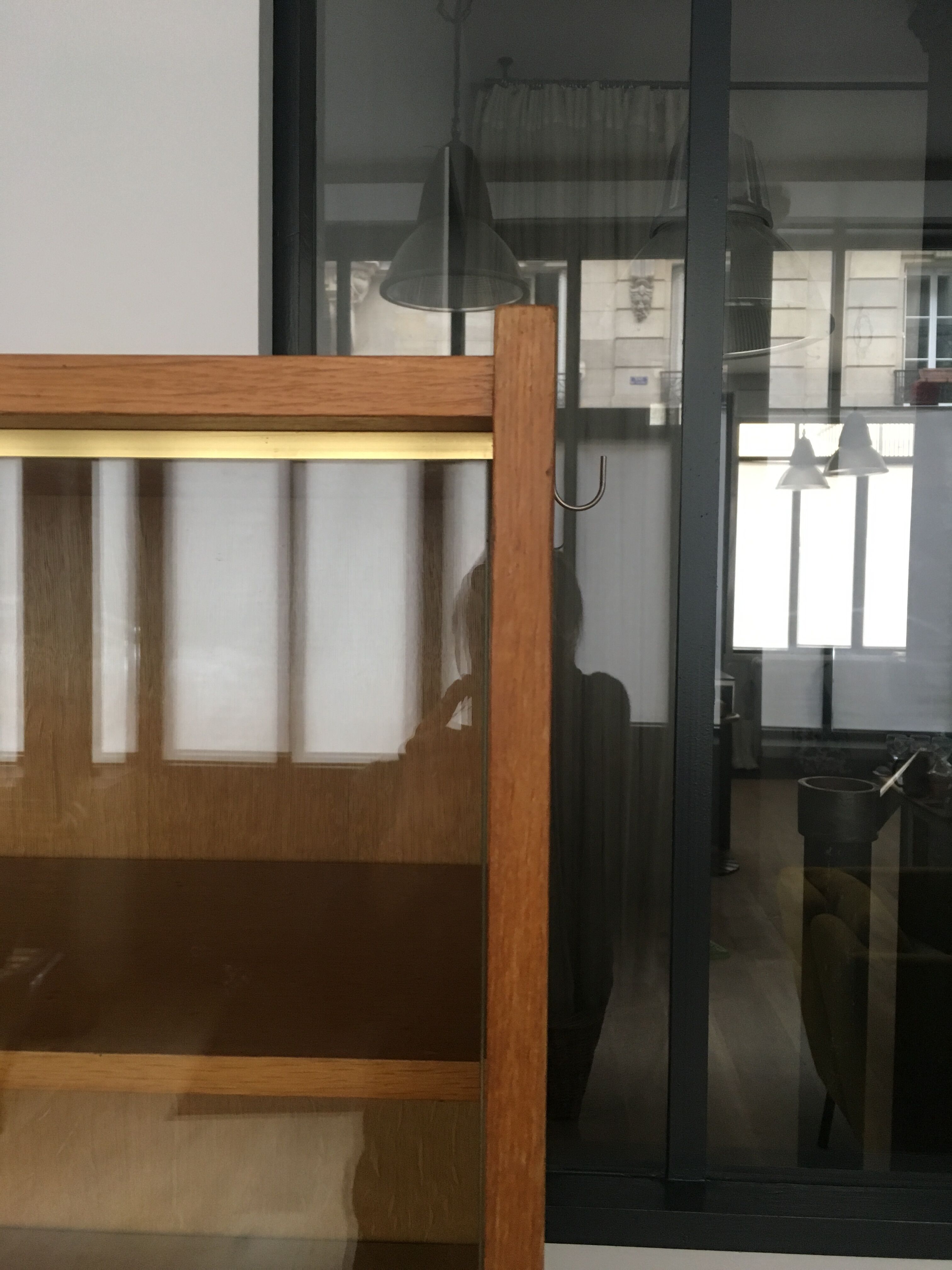 Bookcase with compass feet