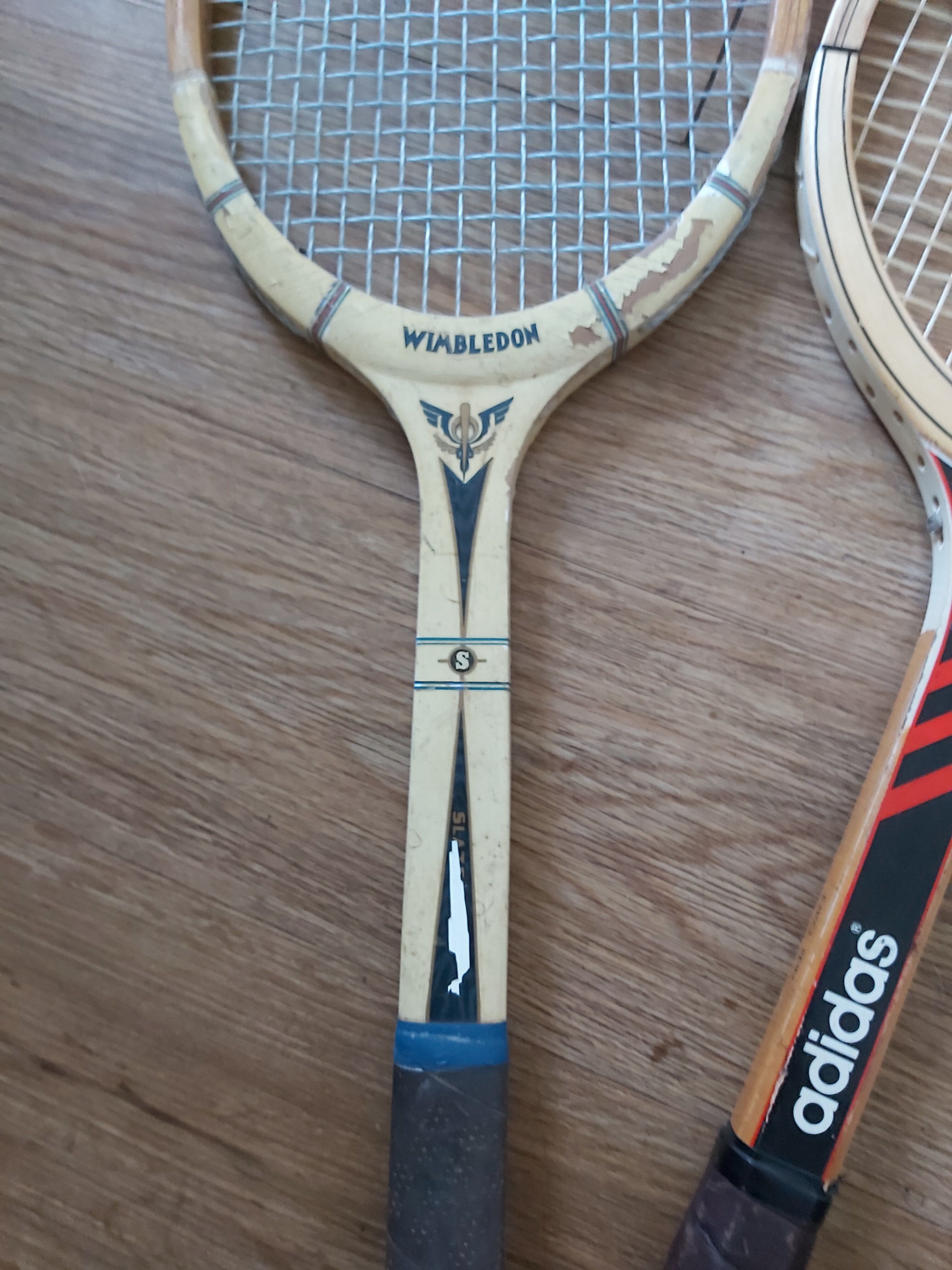 Series of 3 vintage tennis rackets