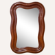 Louis Philippe organic curved wavy distressed mirror, ca 1880
