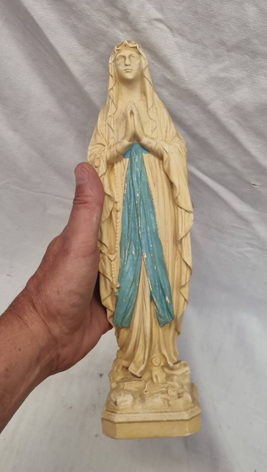 Virgin Mary in solid plaster