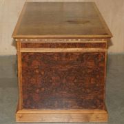 David Linley Burr walnut chest of drawers for light restoration.