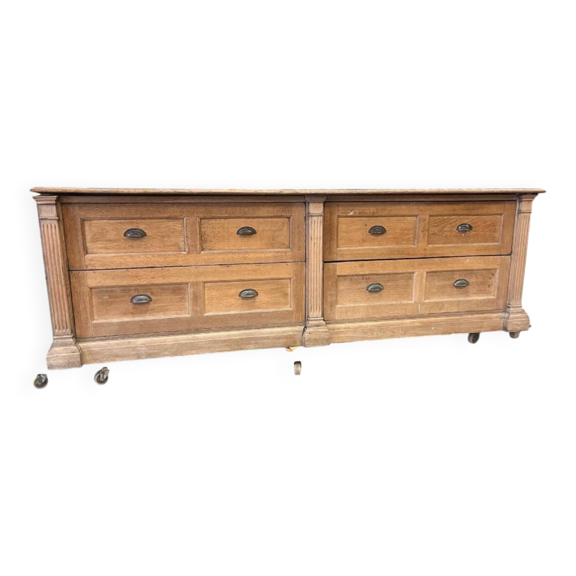 Large oak shop counter