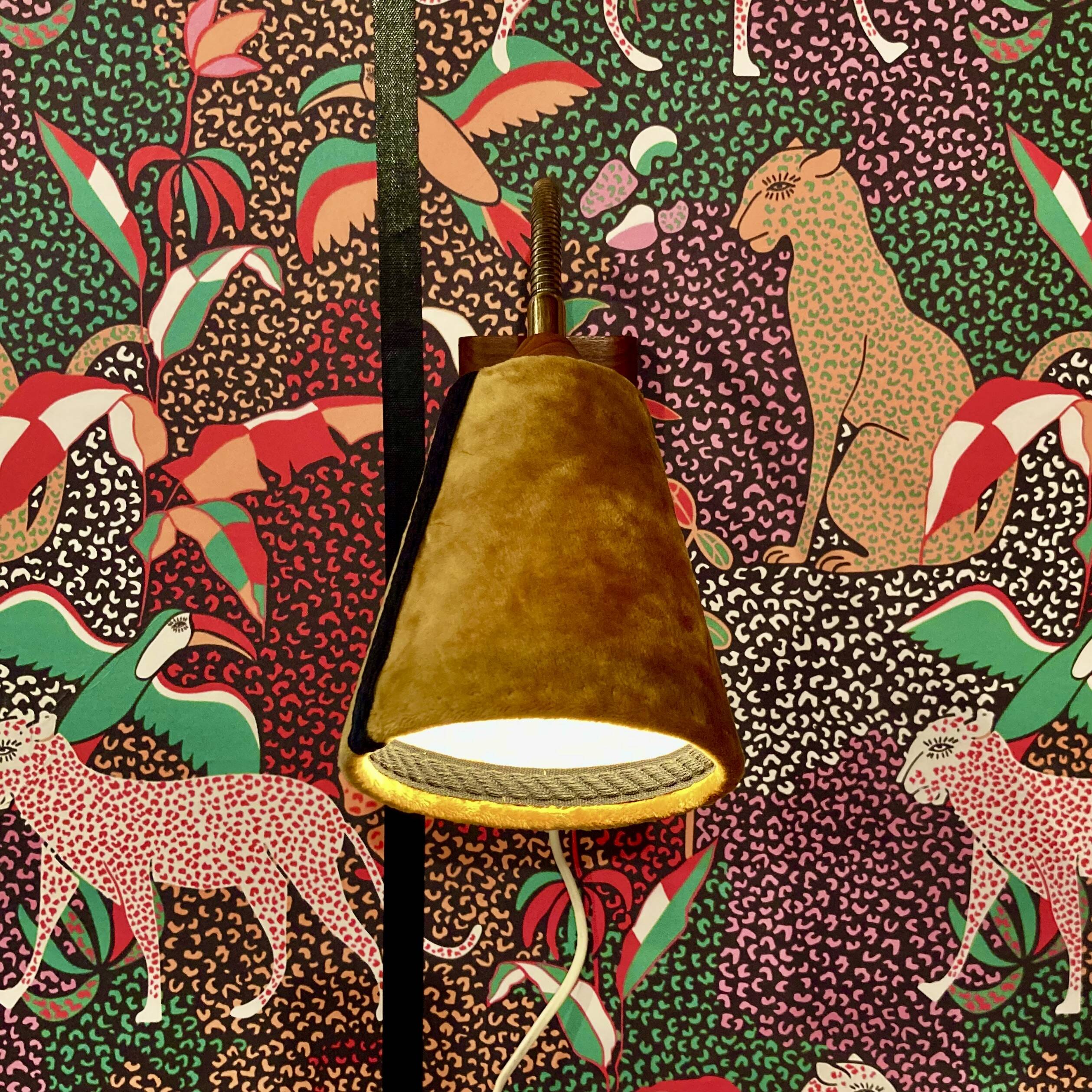 Pair of modular wall lights Scandinavian design 1950.