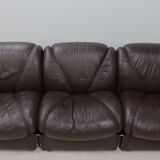 Vintage modular leather sofa 1970s