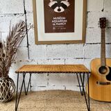 Table basse en rotin Raoul Guys