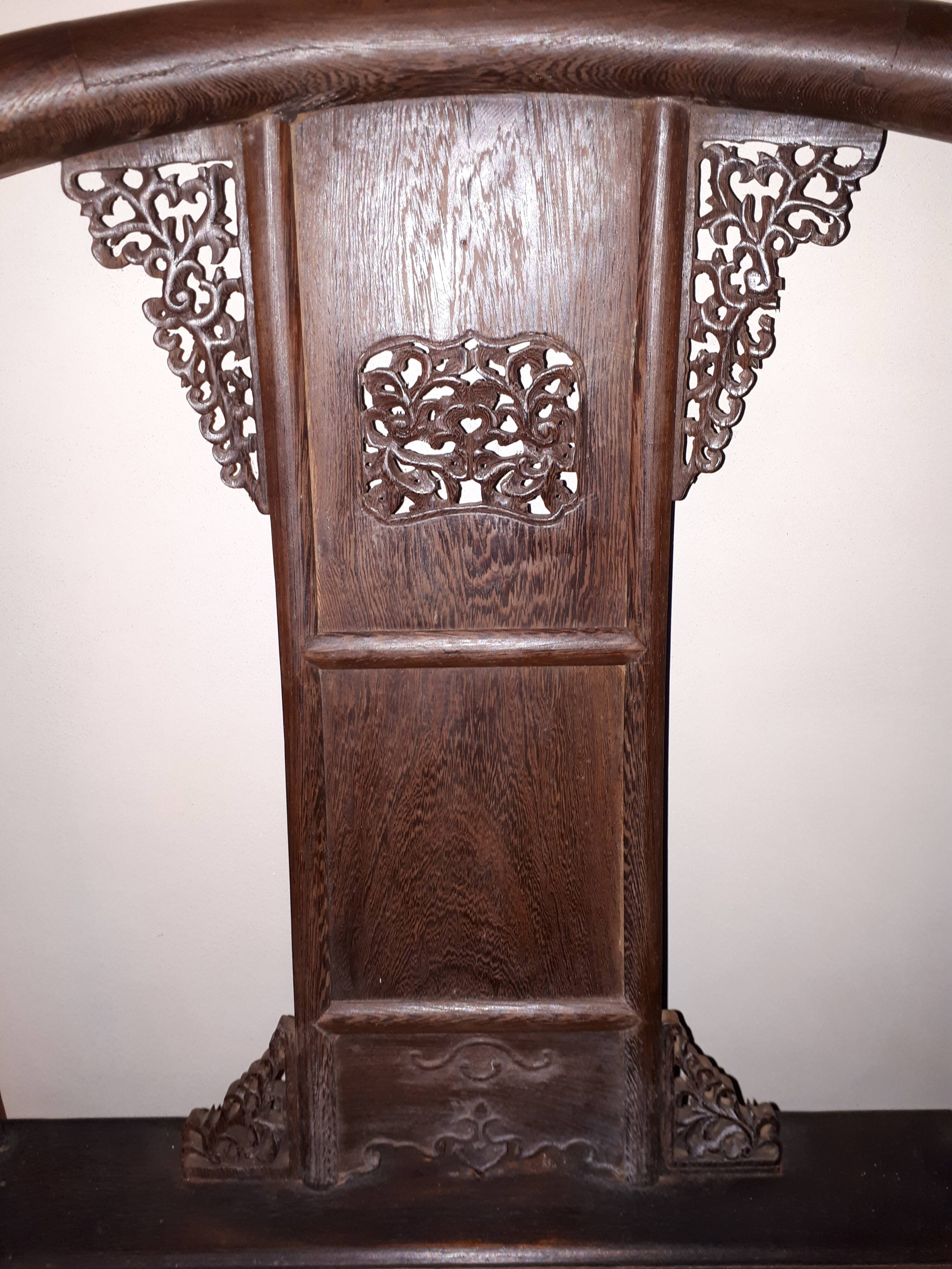 Chinese Quanyi Armchair In Jichimu, China Qing Dynasty