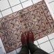 Handmade vintage Persian Kerman rug  61cm x 97cm 1950s