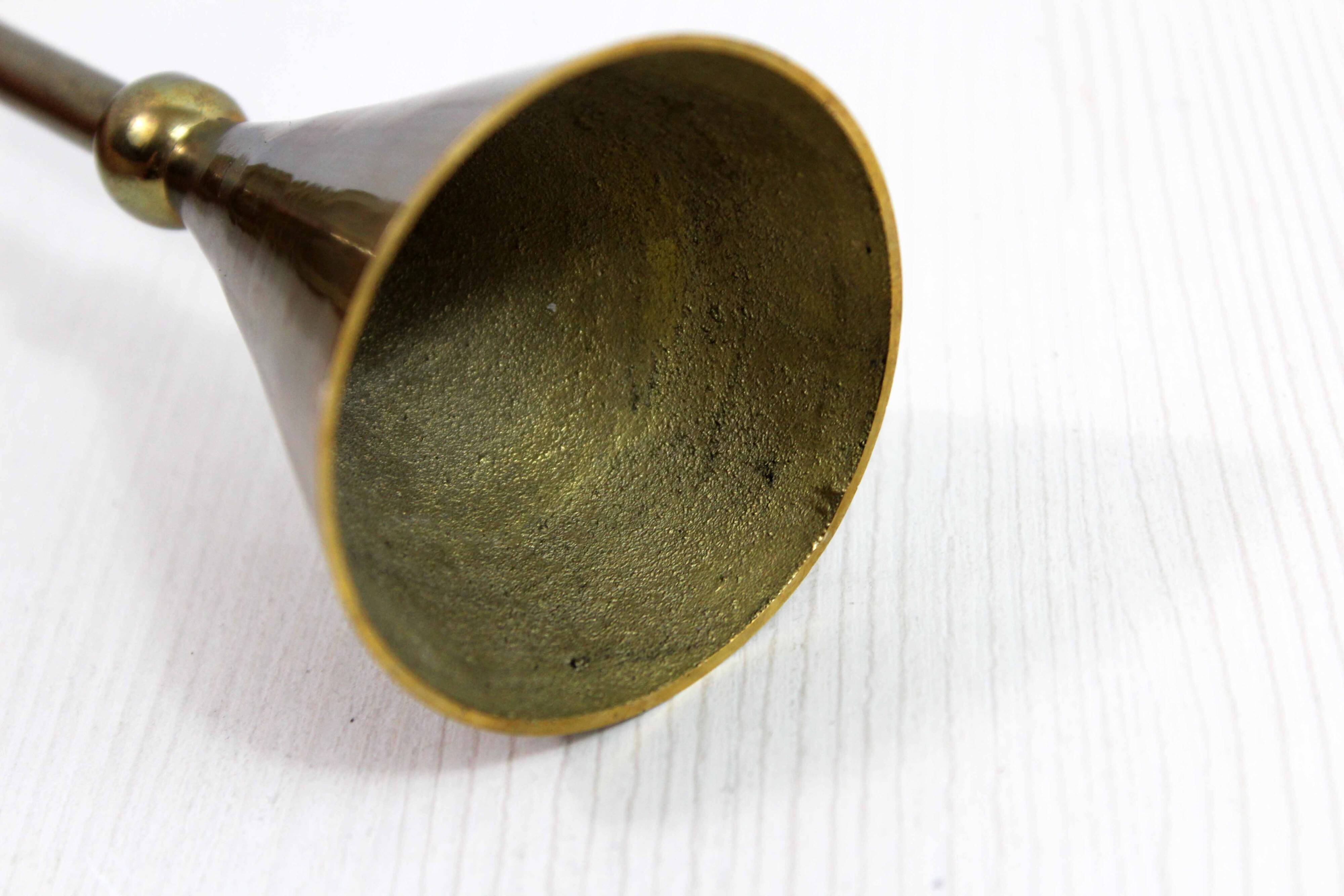 Scandinavian brass candle holder