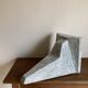 Console murale brutaliste en bois peint 1970