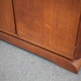 Art Deco cabinet, asymmetrical art deco cabinet, wood cabinet 40s