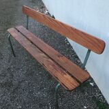 School bench with folder