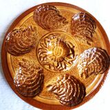 Sarreguemines oyster plates, Christmas plates, seafood plates.
