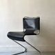 Chaise en métal tubulaire et cuir par Olivier Mourgue, France 1960-70