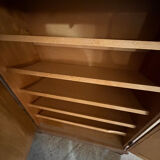 Matte black Art Deco wardrobe