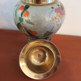 Golden brass urn