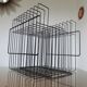 Vinyl rack in black painted metal  1960s