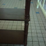 Bamboo-style wooden wall shelf