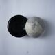 Japanese egg shell trinket bowl, lacquered wood interior