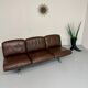 De Sede DS31 vintage leather 3-seater canapé banquette from the 1970s.