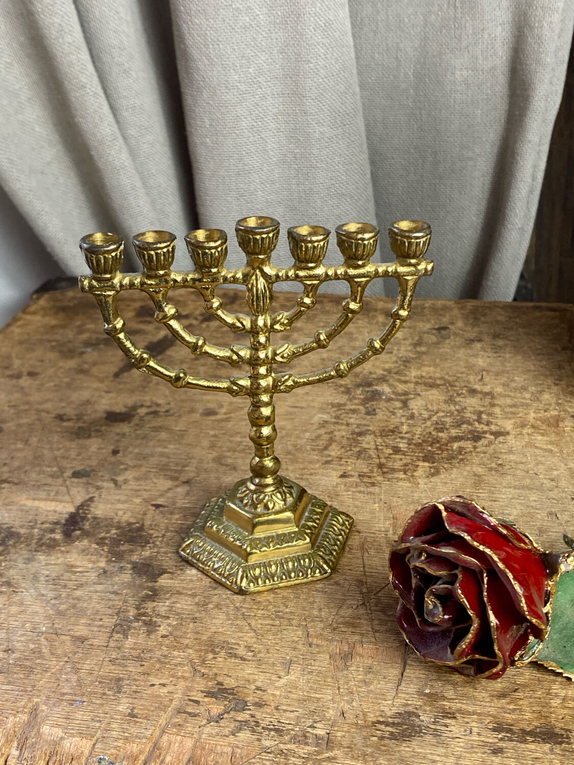 Candle holder, seven-branched menorah, Wainberg